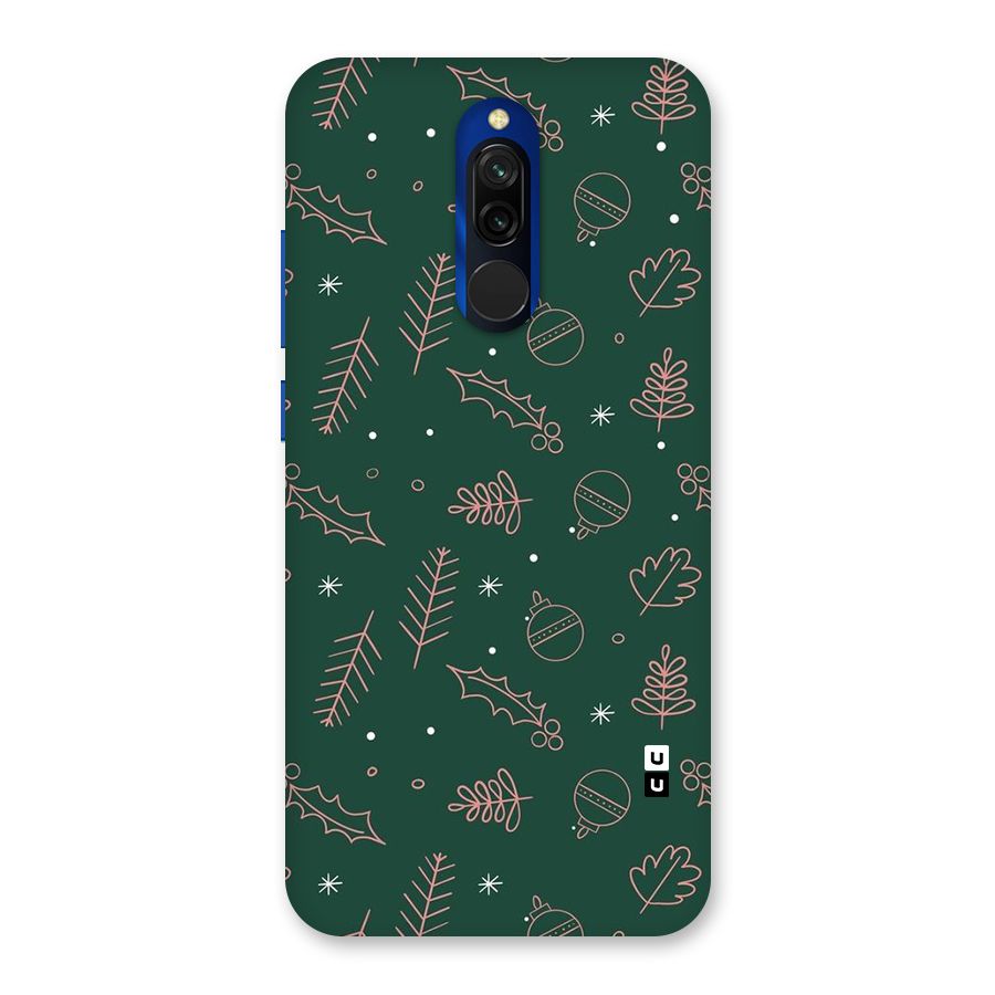 Christmas Vibes Leaves Back Case for Redmi 8