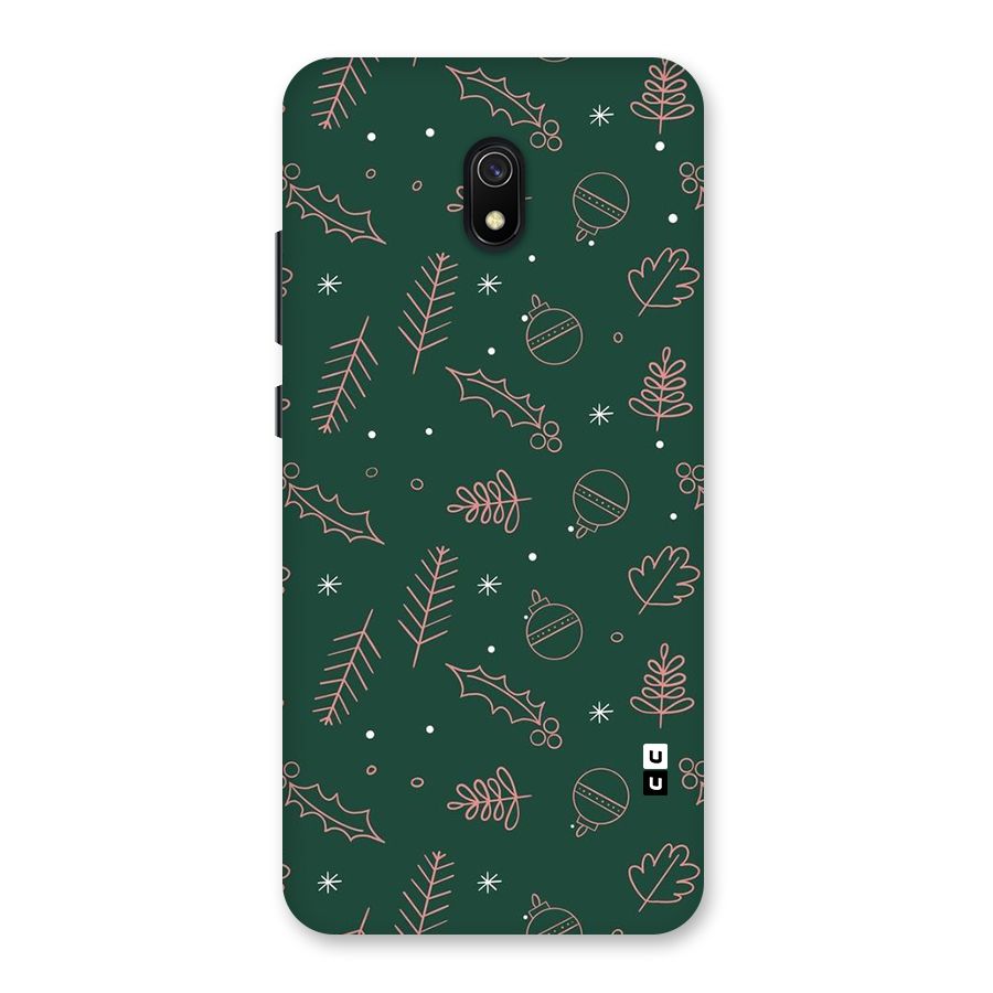 Christmas Vibes Leaves Back Case for Redmi 8A
