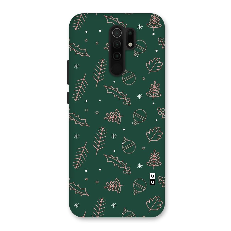 Christmas Vibes Leaves Back Case for Redmi 9 Prime