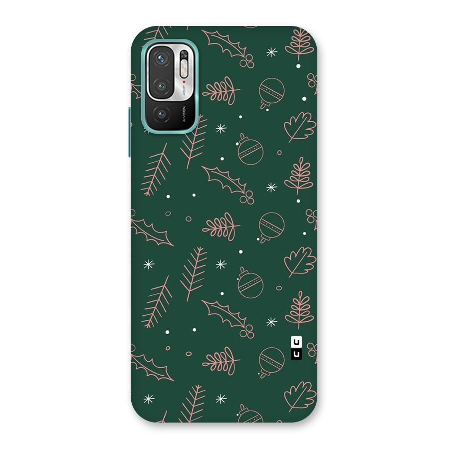 Christmas Vibes Leaves Back Case for Redmi Note 10T 5G