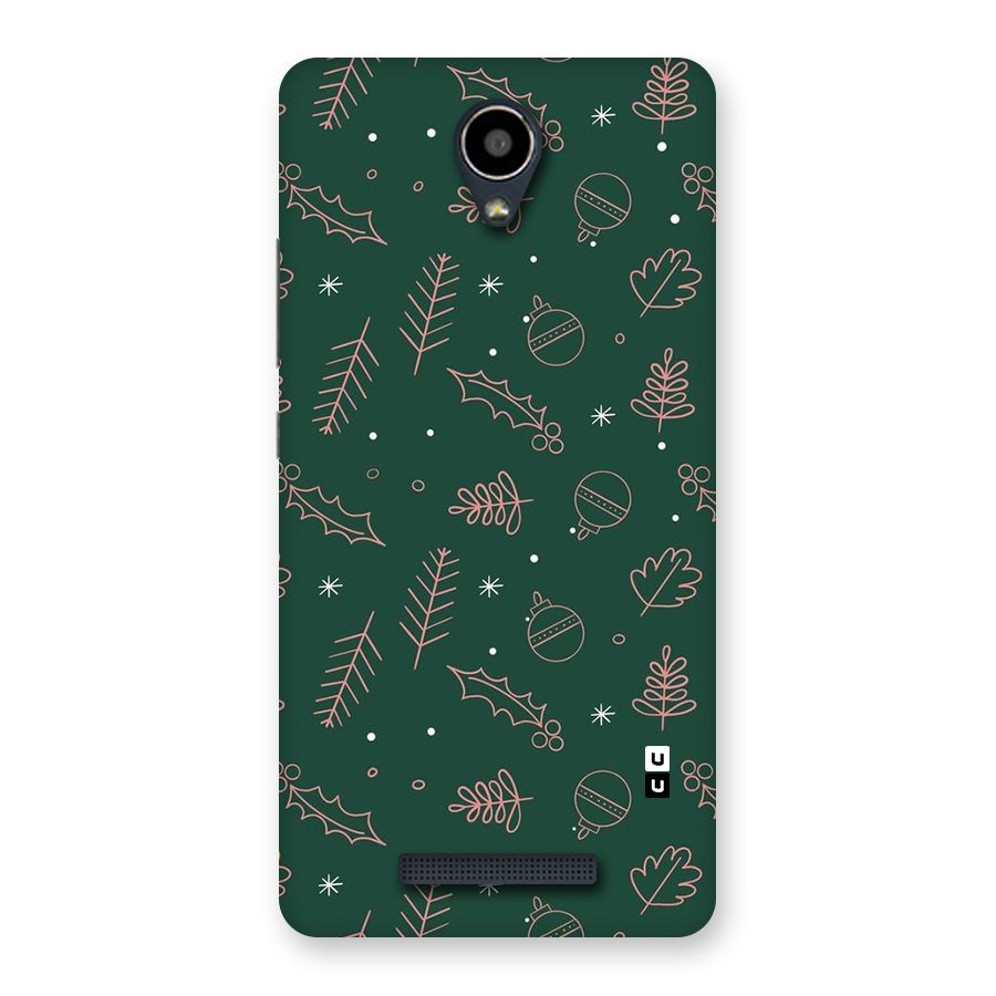 Christmas Vibes Leaves Back Case for Redmi Note 2