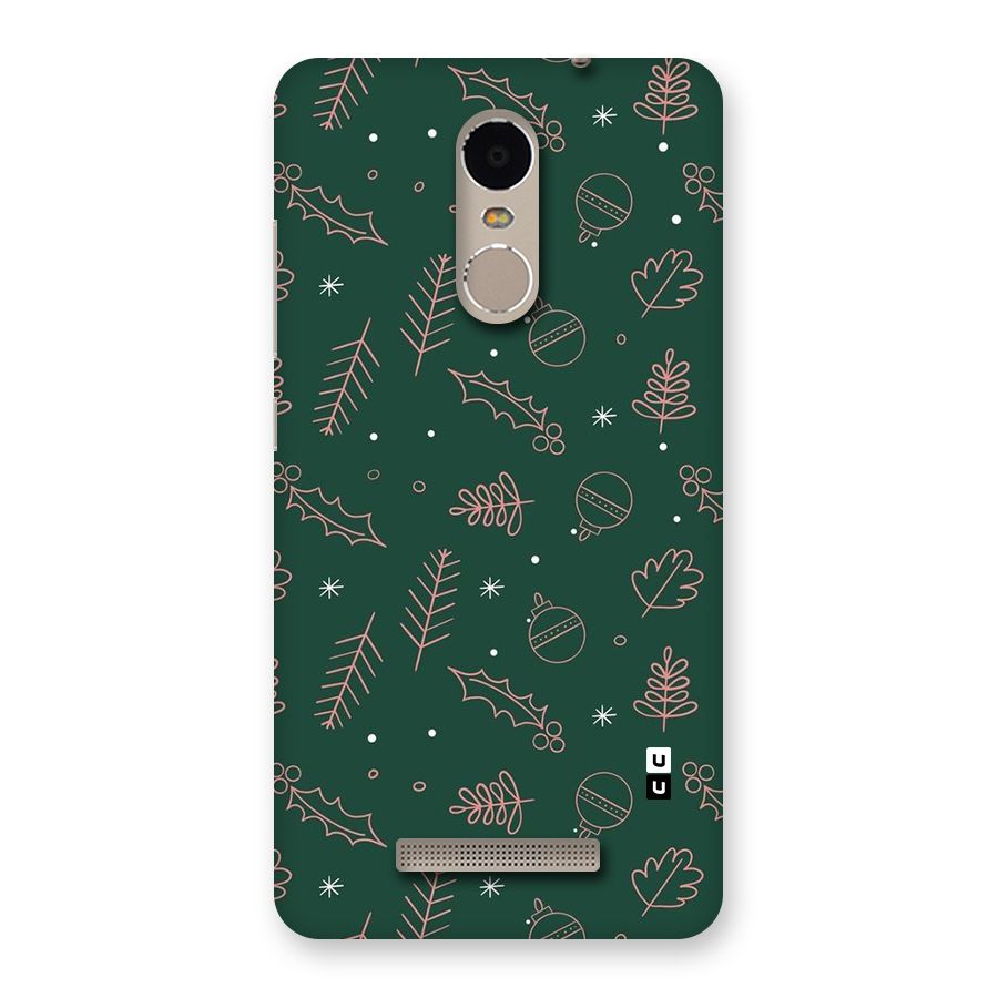 Christmas Vibes Leaves Back Case for Redmi Note 3