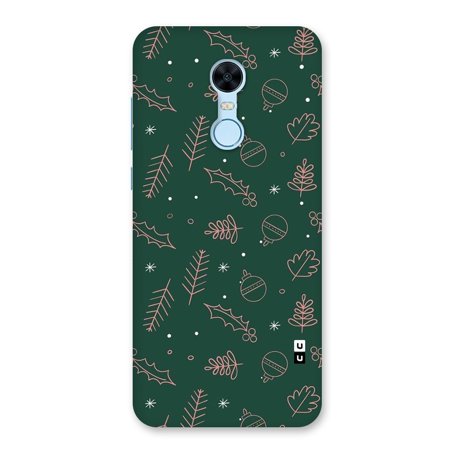 Christmas Vibes Leaves Back Case for Redmi Note 5