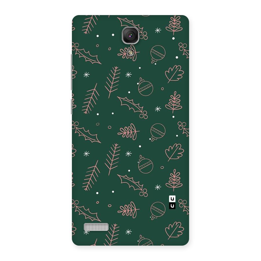 Christmas Vibes Leaves Back Case for Redmi Note Prime