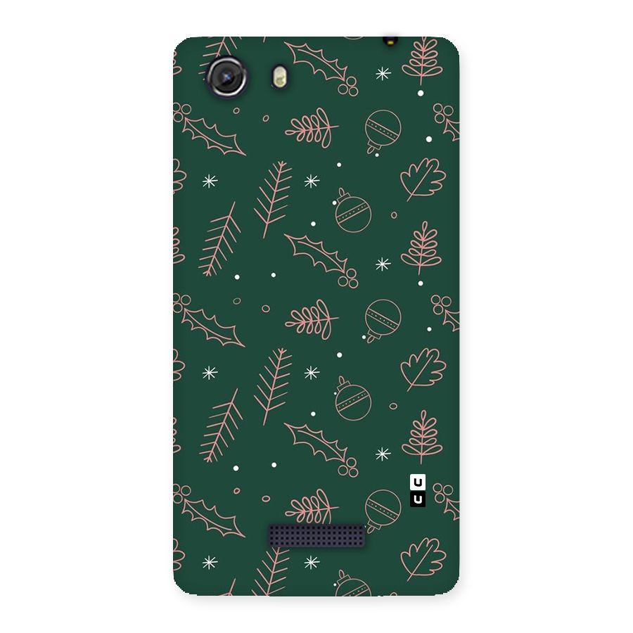 Christmas Vibes Leaves Back Case for Unite 3