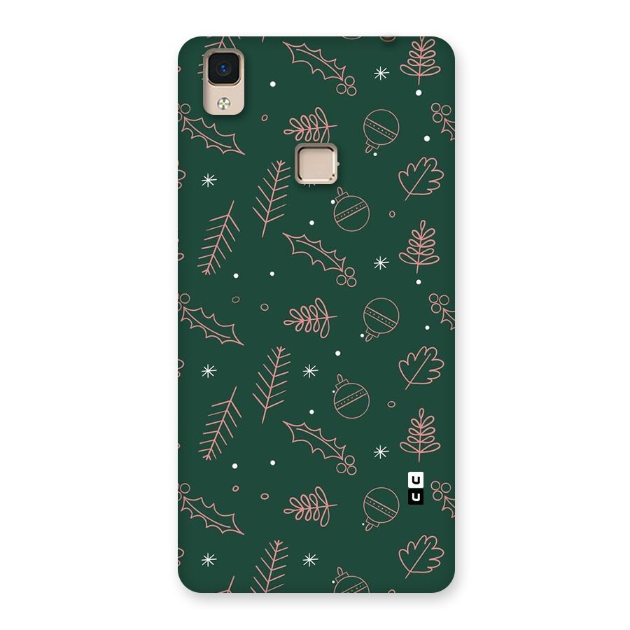 Christmas Vibes Leaves Back Case for V3 Max