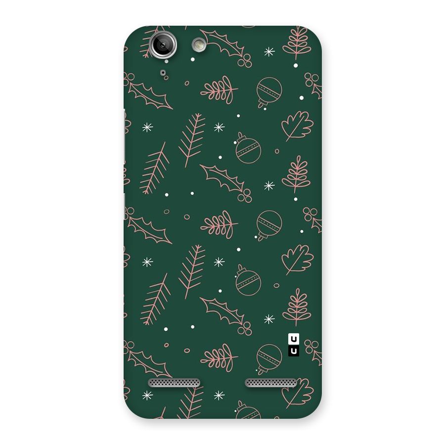 Christmas Vibes Leaves Back Case for Vibe K5