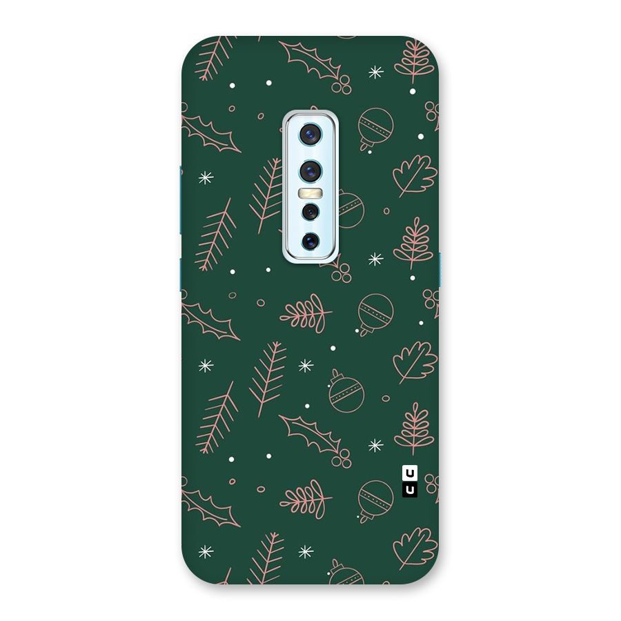 Christmas Vibes Leaves Back Case for Vivo V17 Pro