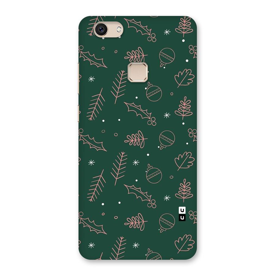 Christmas Vibes Leaves Back Case for Vivo V7