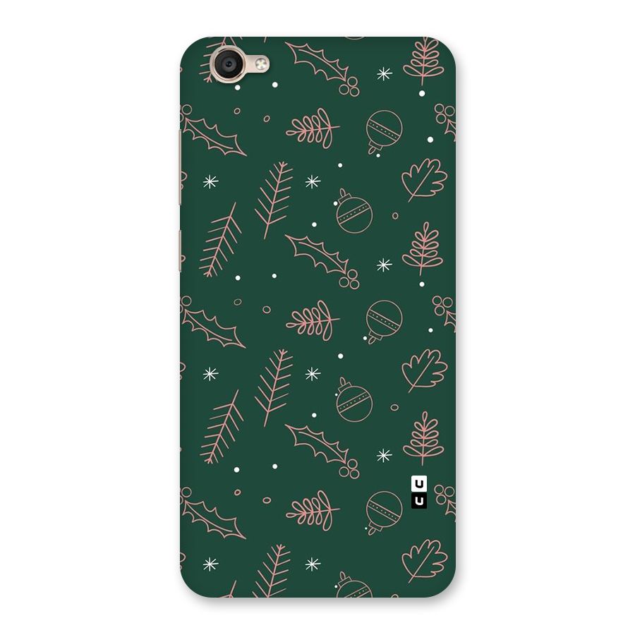 Christmas Vibes Leaves Back Case for Vivo Y55L