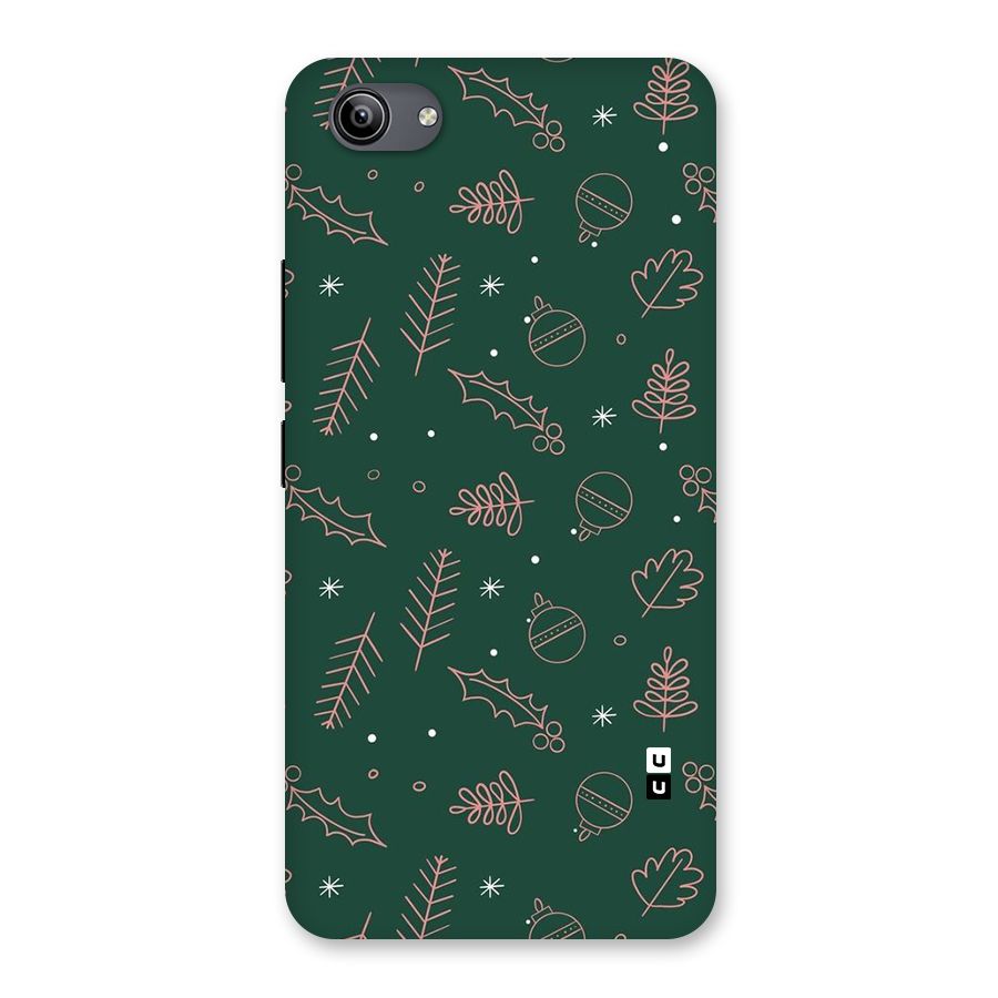 Christmas Vibes Leaves Back Case for Vivo Y81i