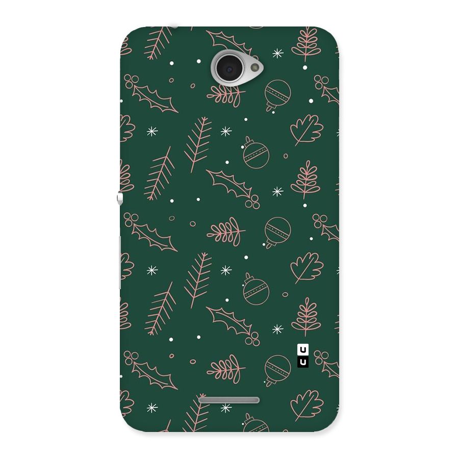 Christmas Vibes Leaves Back Case for Xperia E4