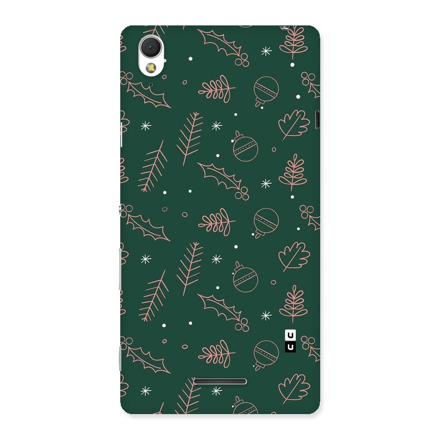 Christmas Vibes Leaves Back Case for Xperia T3