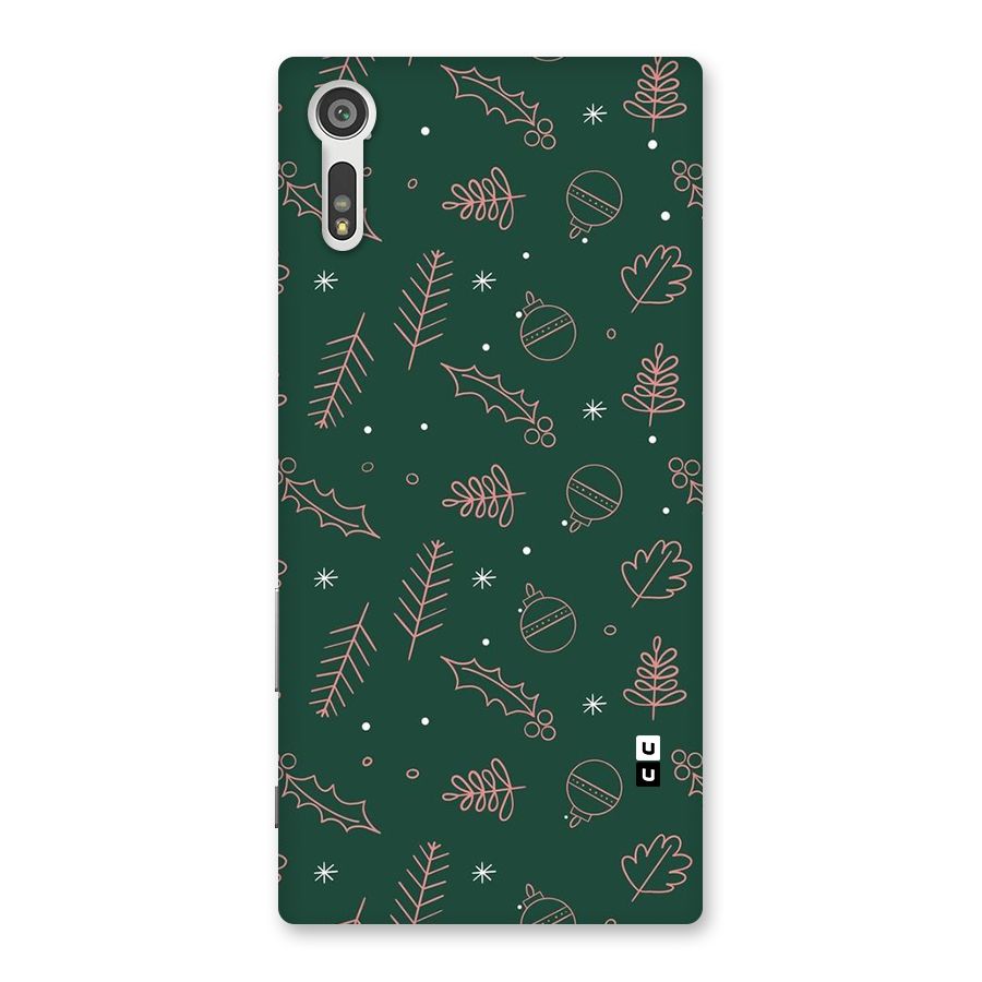 Christmas Vibes Leaves Back Case for Xperia XZ