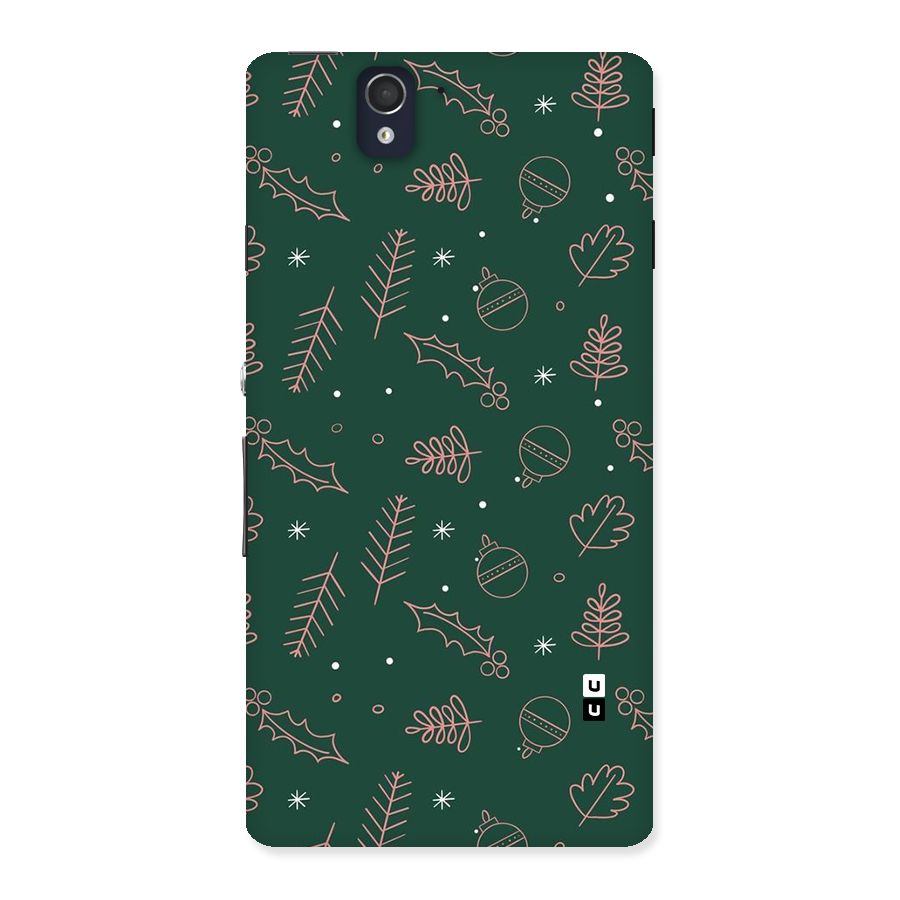 Christmas Vibes Leaves Back Case for Xperia Z