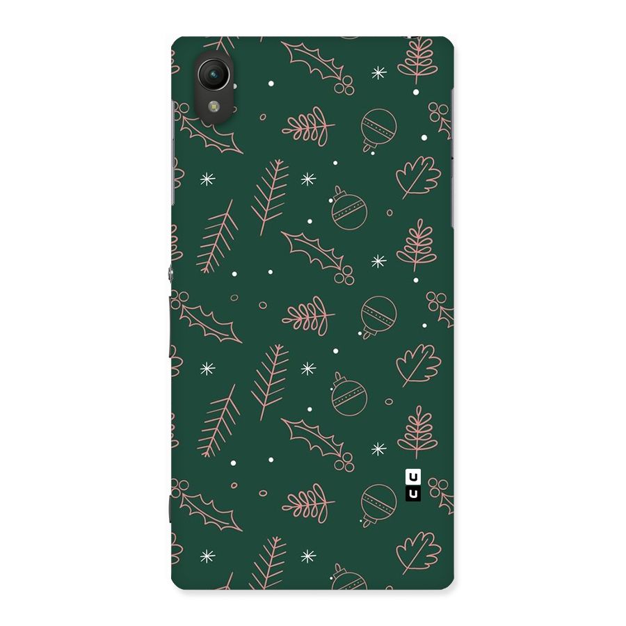 Christmas Vibes Leaves Back Case for Xperia Z1