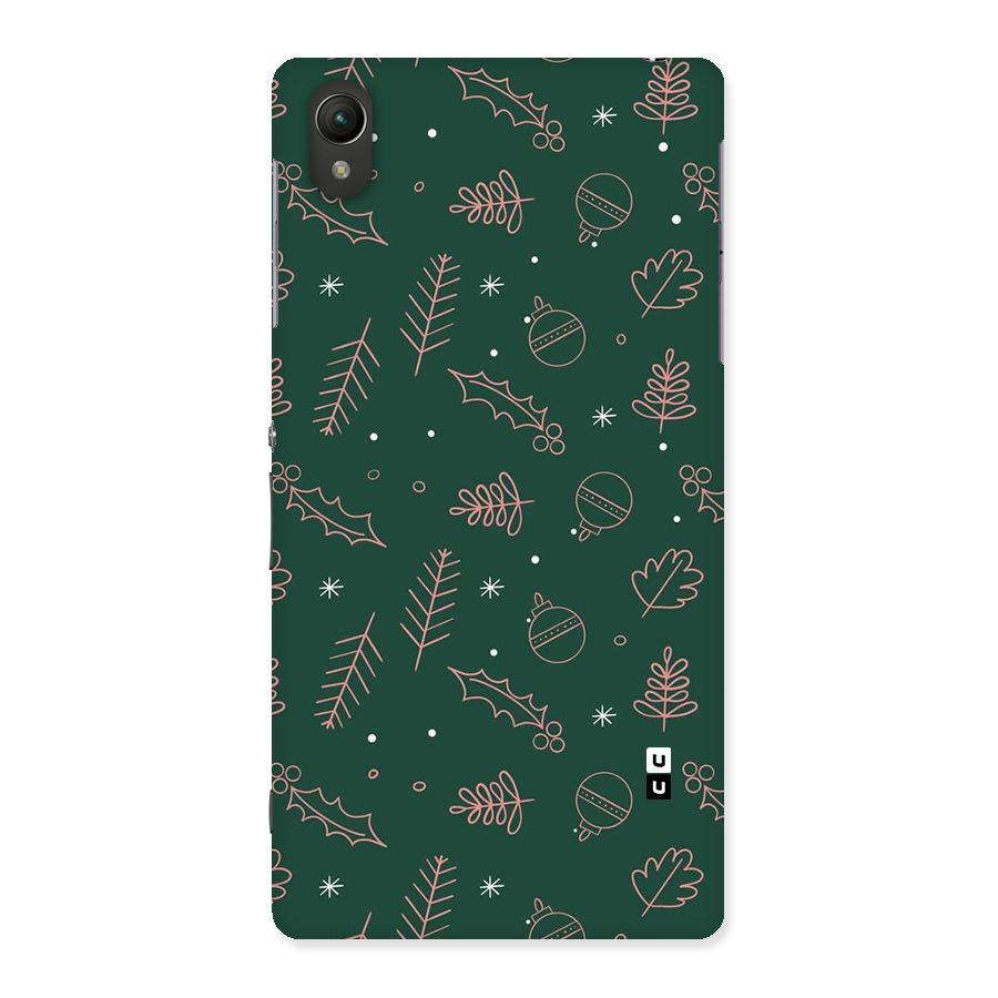 Christmas Vibes Leaves Back Case for Xperia Z2