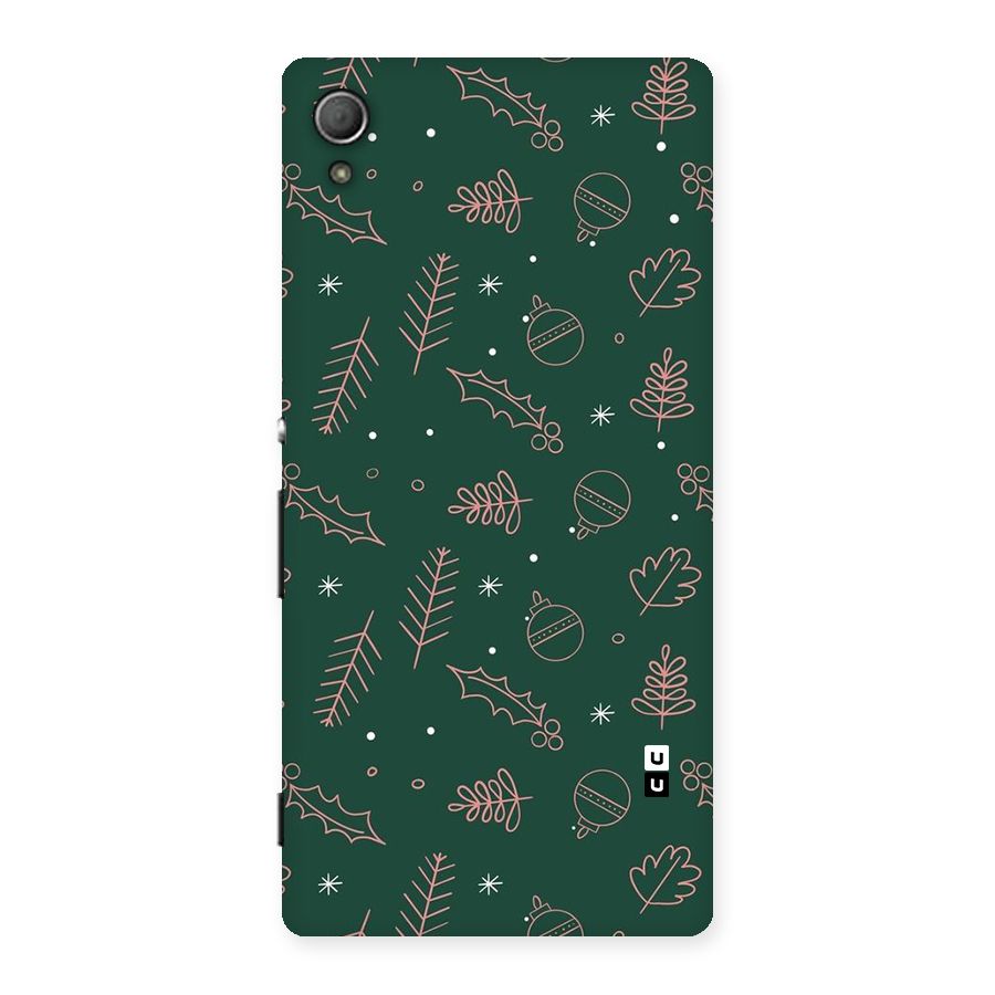 Christmas Vibes Leaves Back Case for Xperia Z3 Plus