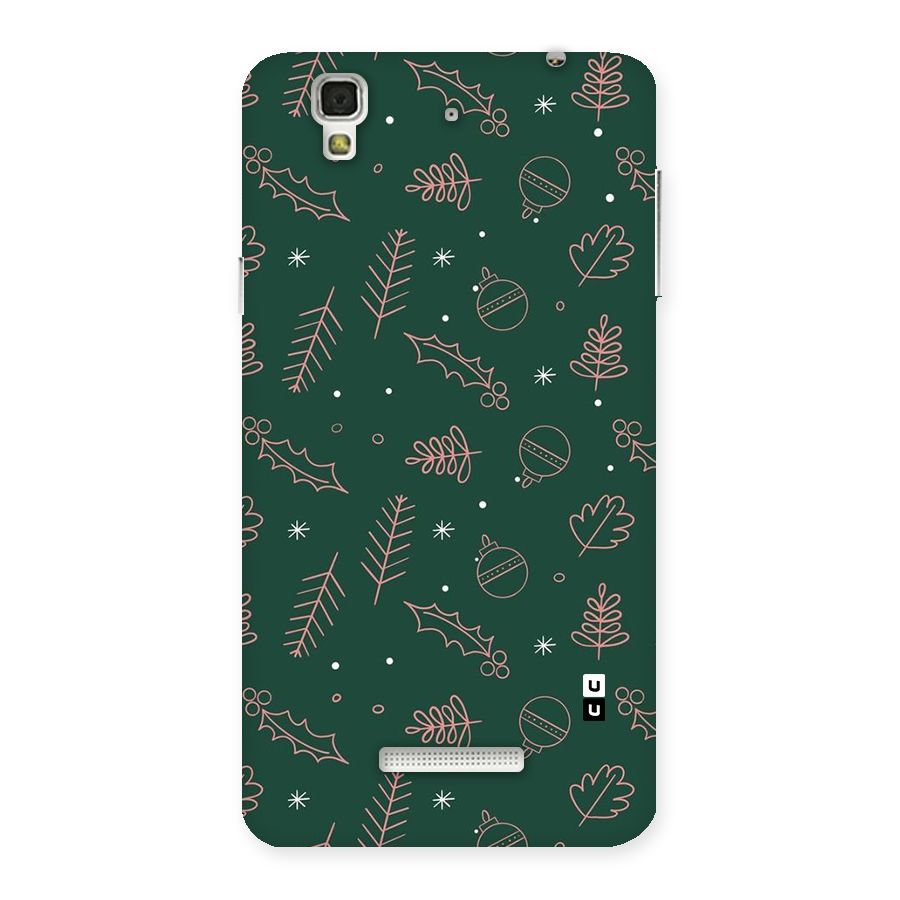 Christmas Vibes Leaves Back Case for Yureka