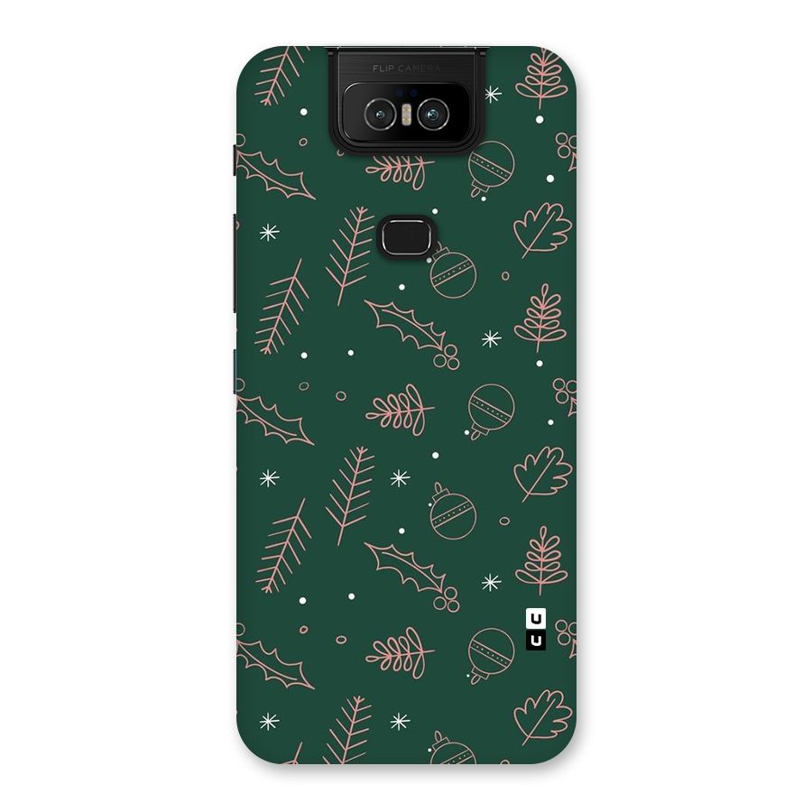 Christmas Vibes Leaves Back Case for Zenfone 6z