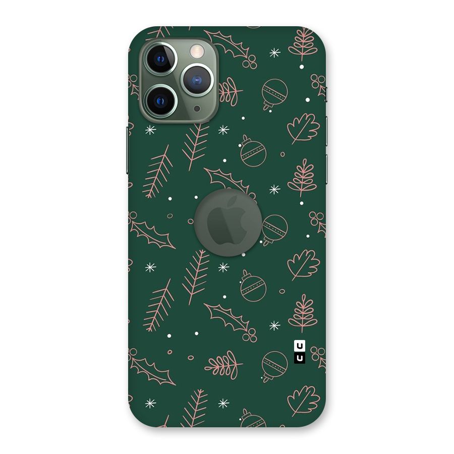 Christmas Vibes Leaves Back Case for iPhone 11 Pro Logo  Cut
