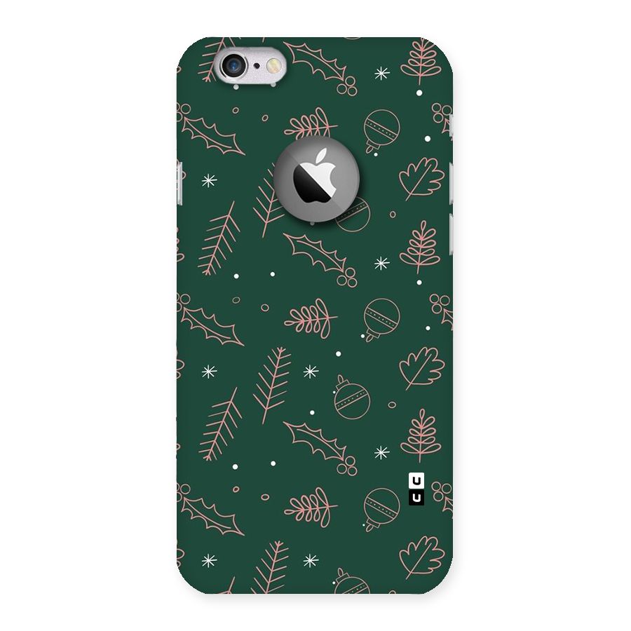 Christmas Vibes Leaves Back Case for iPhone 6 Logo Cut
