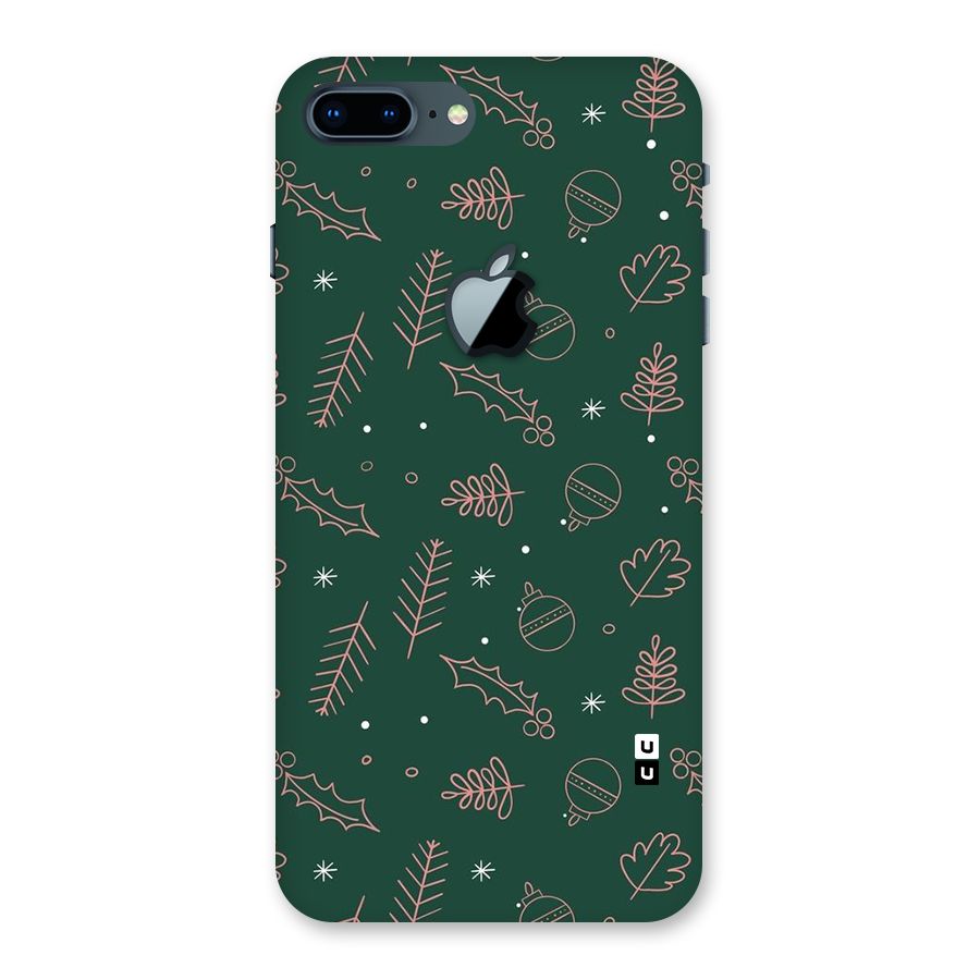 Christmas Vibes Leaves Back Case for iPhone 7 Plus Apple Cut
