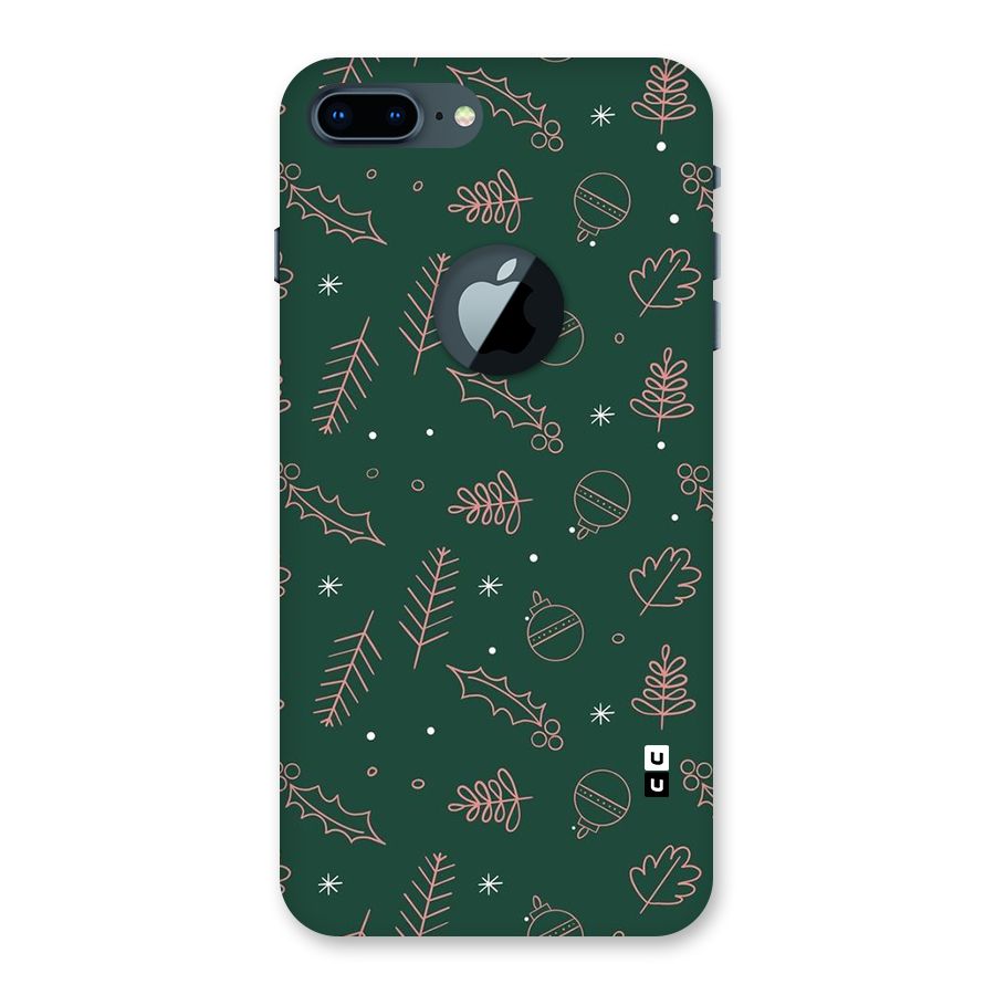 Christmas Vibes Leaves Back Case for iPhone 7 Plus Logo Cut