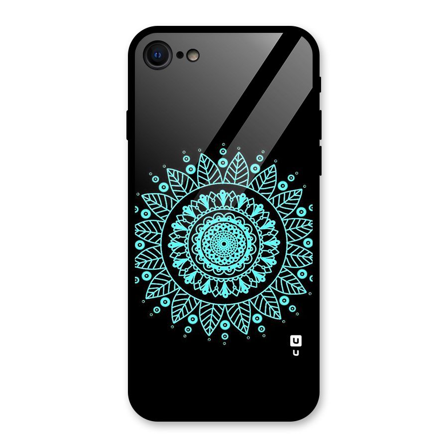 Circles Pattern Art Glass Back Case for iPhone 7