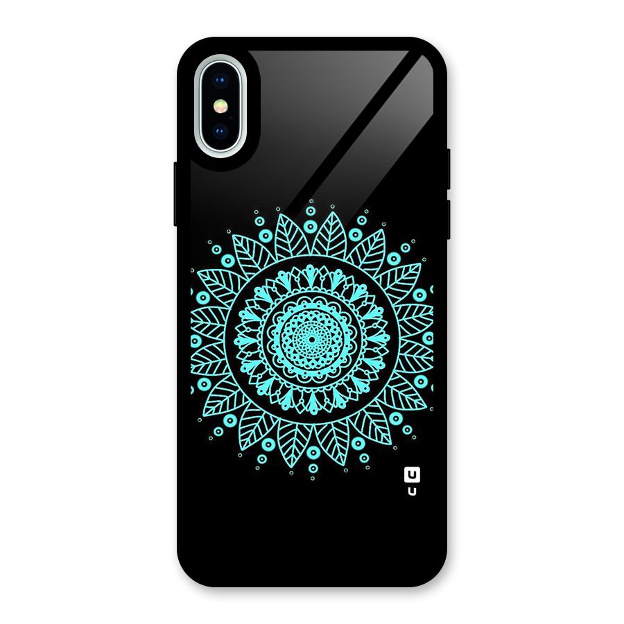 Circles Pattern Art Glass Back Case for iPhone X