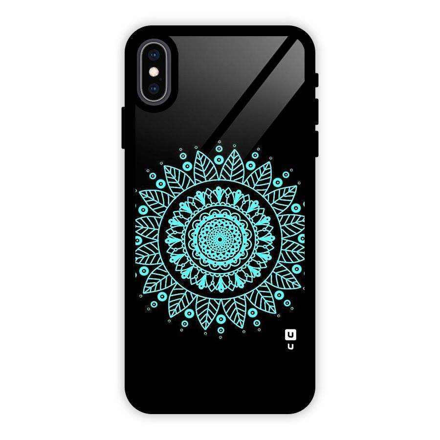Circles Pattern Art Glass Back Case for iPhone XS Max
