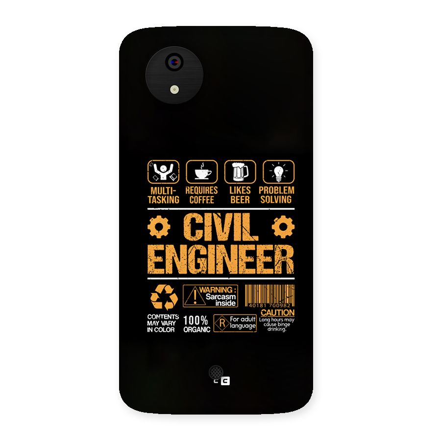 Civil Engineer Back Case for Canvas A1  AQ4501