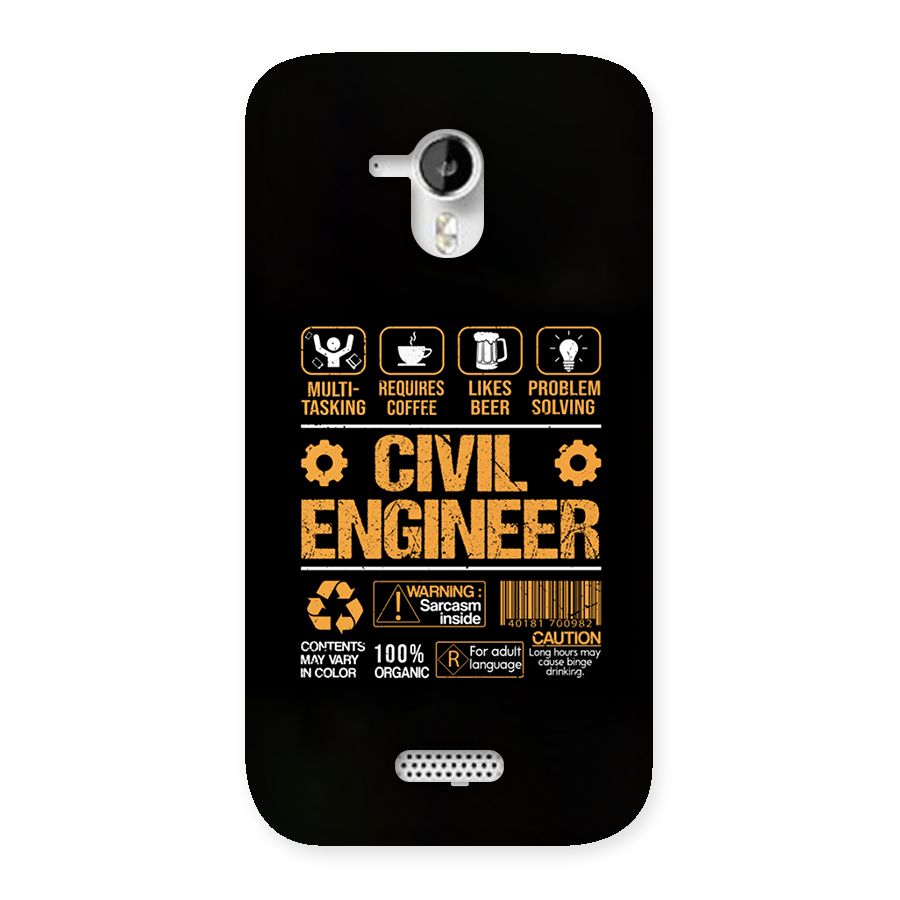 Civil Engineer Back Case for Canvas HD A116