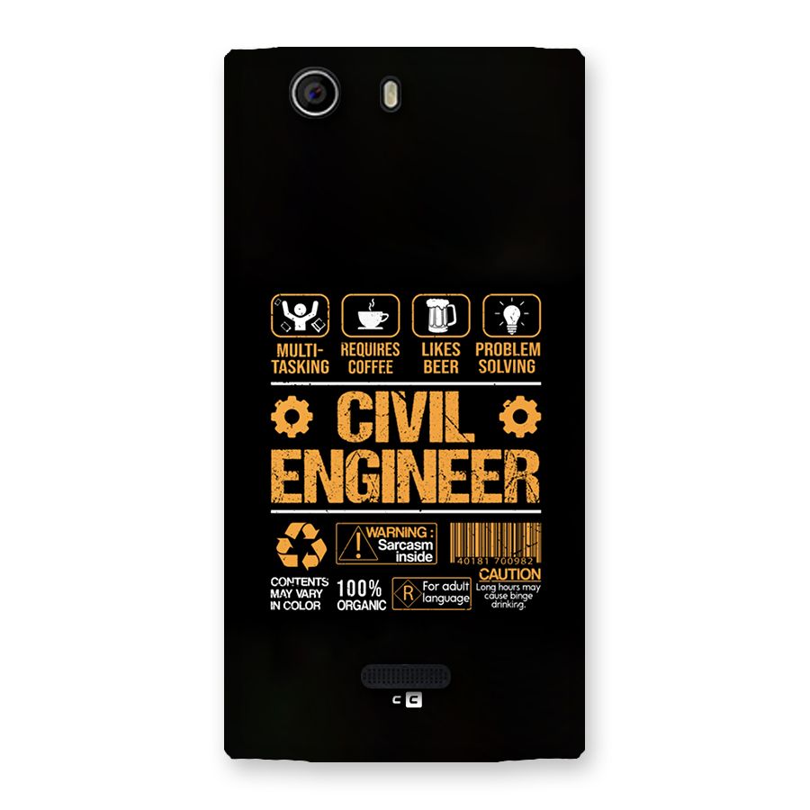 Civil Engineer Back Case for Canvas Nitro 2 E311