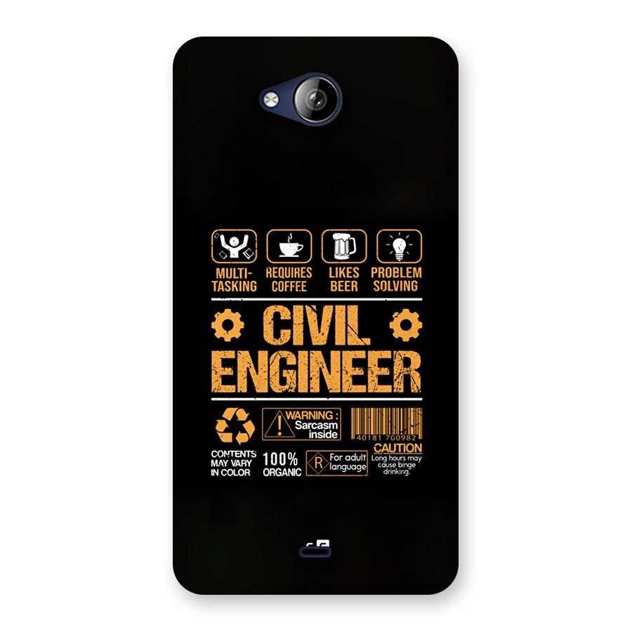 Civil Engineer Back Case for Canvas Play Q355