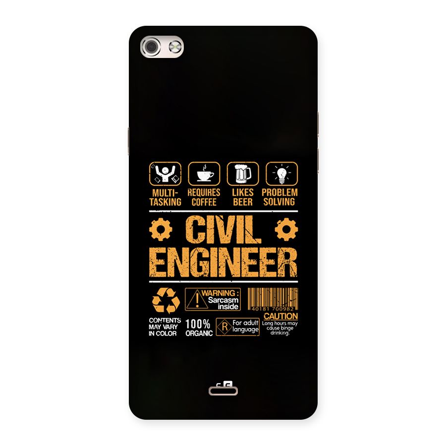 Civil Engineer Back Case for Canvas Silver 5