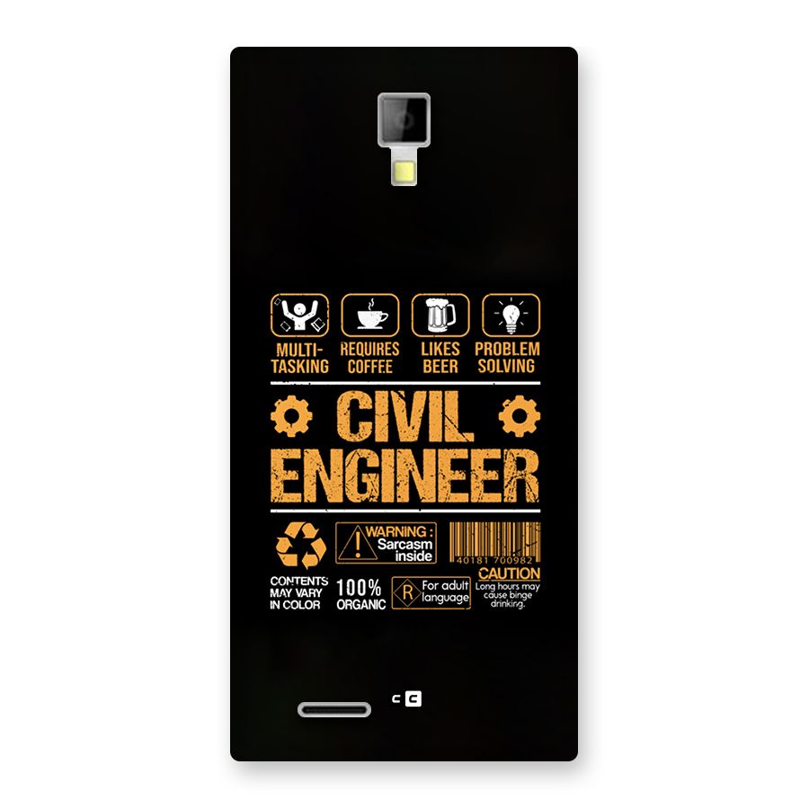 Civil Engineer Back Case for Canvas Xpress A99