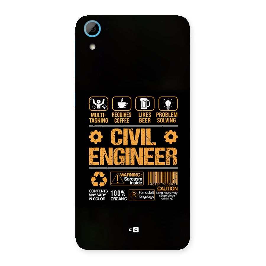 Civil Engineer Back Case for Desire 826