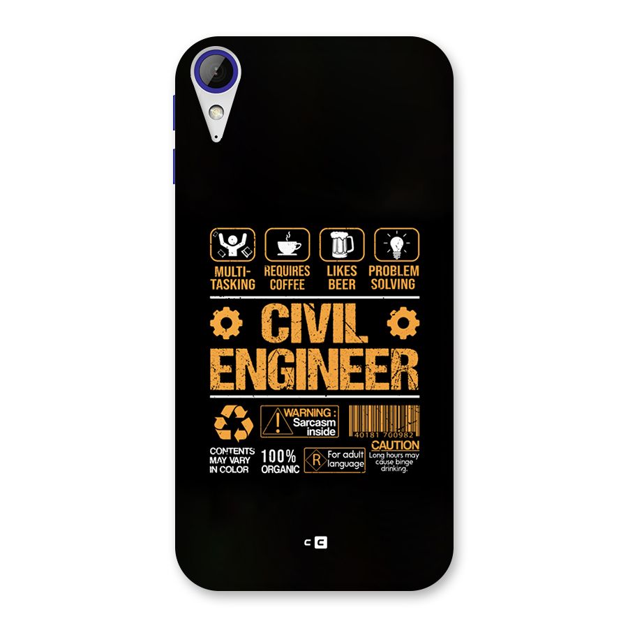 Civil Engineer Back Case for Desire 830