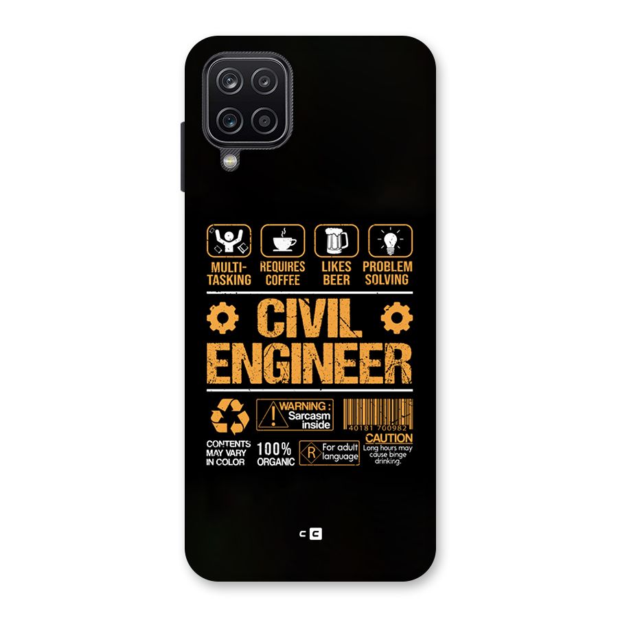 Civil Engineer Back Case for Galaxy A12