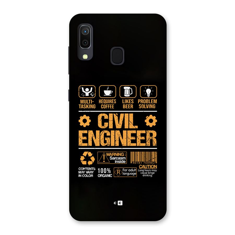 Civil Engineer Back Case for Galaxy A20