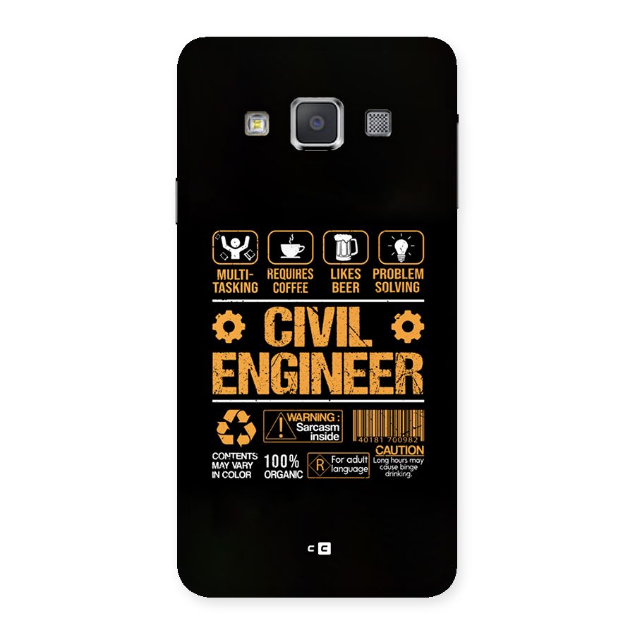 Civil Engineer Back Case for Galaxy A3