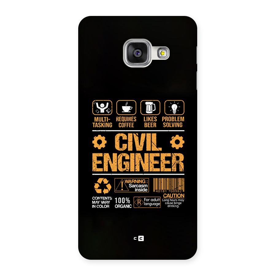 Civil Engineer Back Case for Galaxy A3 (2016)