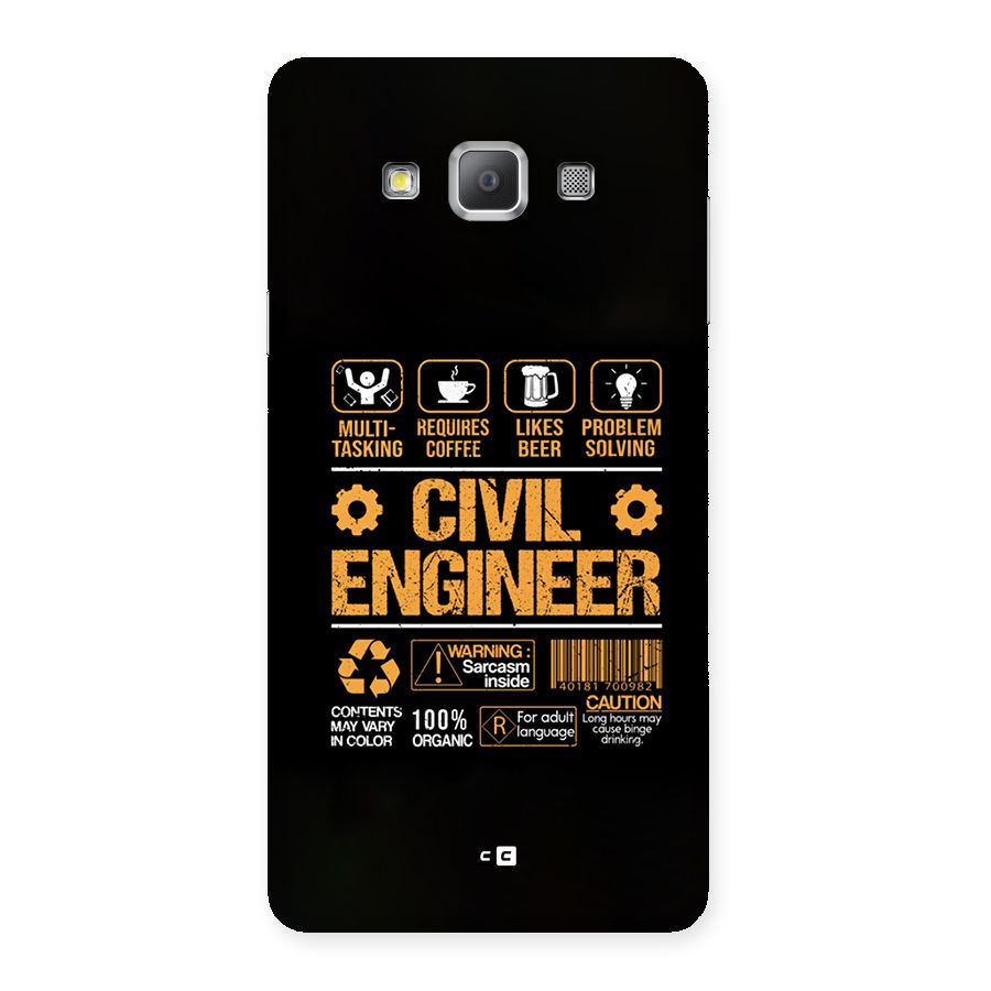 Civil Engineer Back Case for Galaxy A7