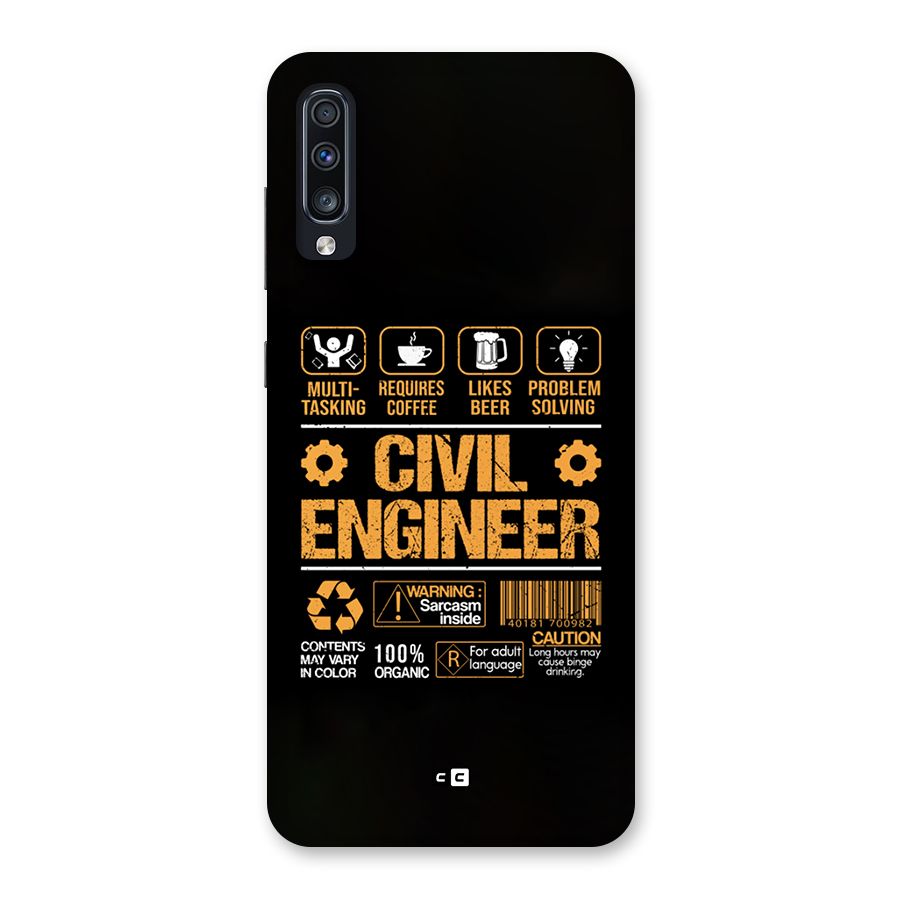 Civil Engineer Back Case for Galaxy A70
