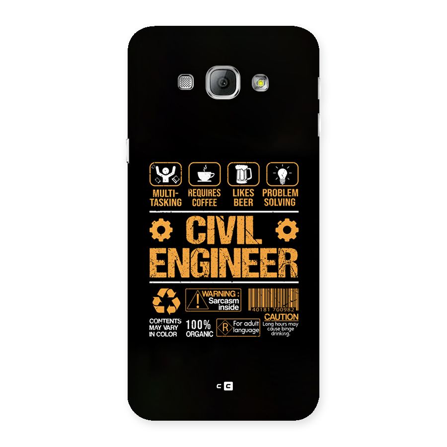 Civil Engineer Back Case for Galaxy A8