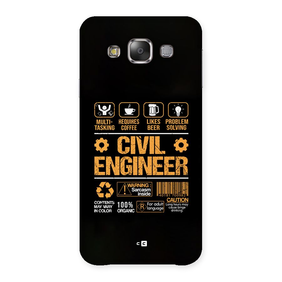 Civil Engineer Back Case for Galaxy E7