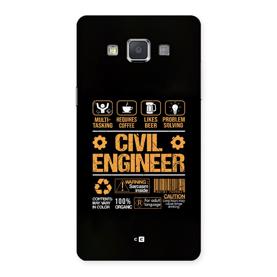 Civil Engineer Back Case for Galaxy Grand Max