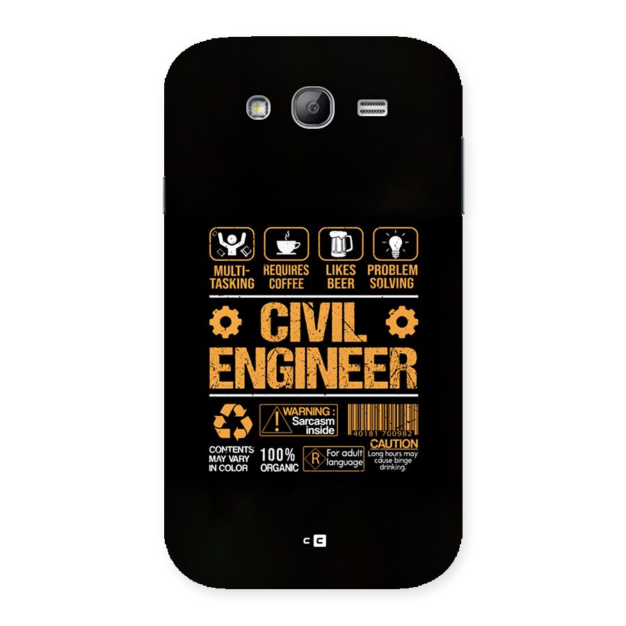 Civil Engineer Back Case for Galaxy Grand Neo Plus