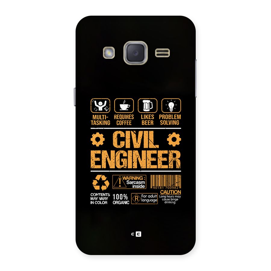 Civil Engineer Back Case for Galaxy J2